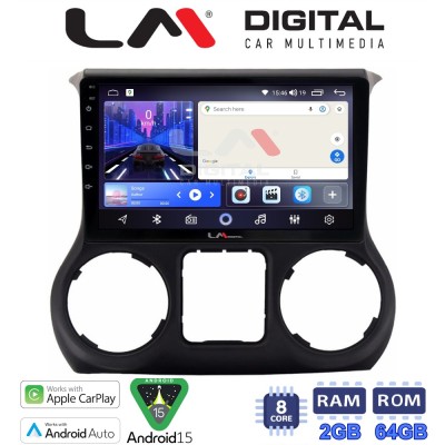 LM Digital - LM ZW8745 GPS Οθόνη OEM Multimedia Αυτοκινήτου για JEEP WRANGLER 20112018 (CarPlay/AndroidAuto/BT/GPS/WIFI)