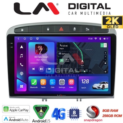 LM Digital - LM ZQ8083S GPS Οθόνη OEM Multimedia Αυτοκινήτου για Peugeot 308 2007 2012 (CarPlay/AndroidAuto/BT/GPS/WIFI/GPRS)