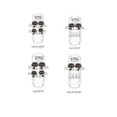 STEG MA8CII Διαιρούμενο Ηχείο 200cm (8") Plug&Play Για AUDI/SEAT/Lamborghini