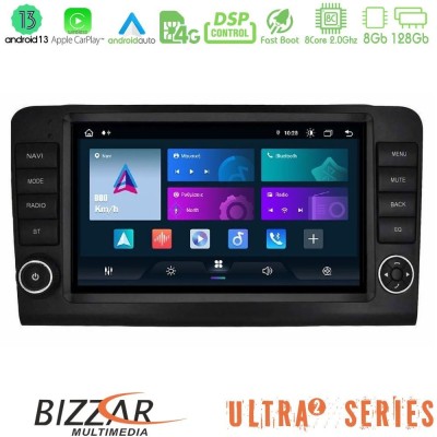 Bizzar G+ Series Mercedes ML/GL Class W164 2006-2011 8core Android14 6+128GB Navigation Multimedia Tablet 9" (OEM Look)