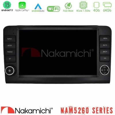 Nakamichi NAM5260 Series 4Core Android13 4+64GB Mercedes ML/GL Class W164 2006-2011 Navigation Multimedia Tablet 9" Με Carplay &