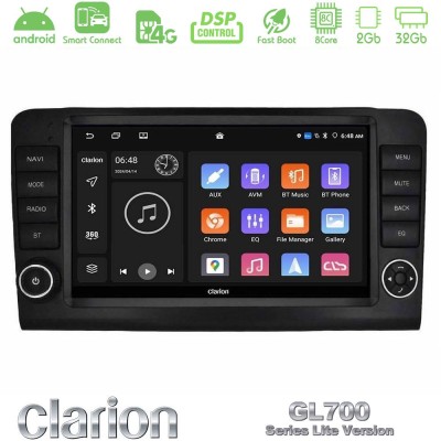Clarion GL700 Lite Series 8Core Android ClarionOS 2+32GB Mercedes ML/GL Class W164 2006-2011 Navigation Multimedia Tablet 9" Με 