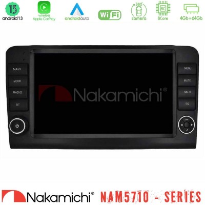 Nakamichi NAM5710 Series 8Core Android13 4+64GB Mercedes ML/GL Class W164 2006-2011 Navigation Multimedia Tablet 9" (OEM Look)