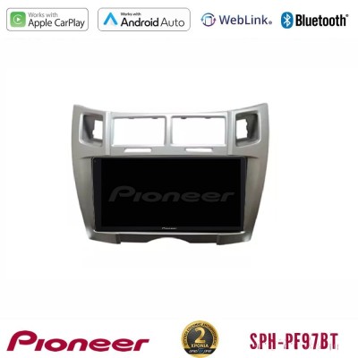 Pioneer SPH-PF97BT Series Toyota Yaris Multimedia Station 9" (Tablet Style) (Ασημί Χρώμα) Με Carplay & Android Auto