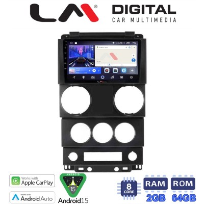 LM Digital - LM ZW8748C GPS Οθόνη OEM Multimedia Αυτοκινήτου για Jeep Wrangler 2007 2011 (CarPlay/AndroidAuto/BT/GPS/WIFI)