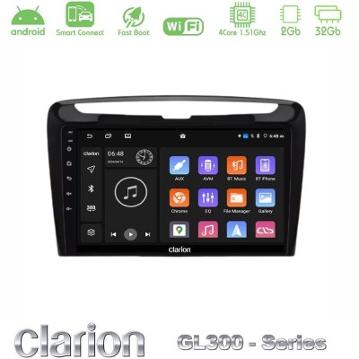 Clarion GL300 Series 4Core Android ClarionOS 2+32GB Lancia Ypsilon Navigation Multimedia Tablet 9" Με Carplay & Android Auto