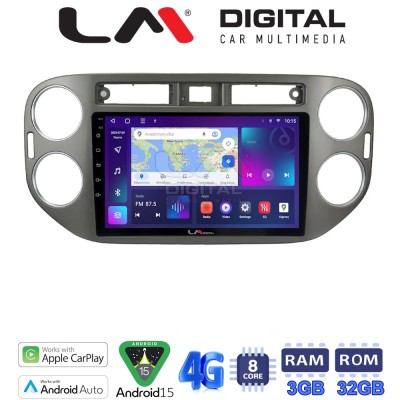 LM Digital - LM ZE8590G GPS Οθόνη OEM Multimedia Αυτοκινήτου για VW Tiguan 2007 - 2016 Ανθρακί (CarPlay/AndroidAuto/BT/GPS/WIFI/