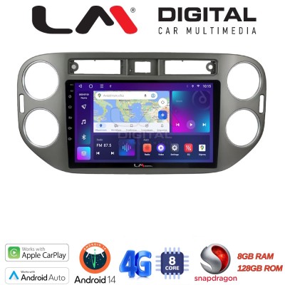 LM Digital - LM ZT8590G GPS Οθόνη OEM Multimedia Αυτοκινήτου για VW Tiguan 2007 - 2016 Ανθρακί (CarPlay/AndroidAuto/BT/GPS/WIFI/
