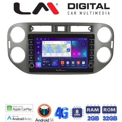 LM Digital - LM ZG8590G GPS Οθόνη OEM Multimedia Αυτοκινήτου για VW Tiguan 2007 - 2016 Ανθρακί (CarPlay/AndroidAuto/BT/GPS/WIFI/