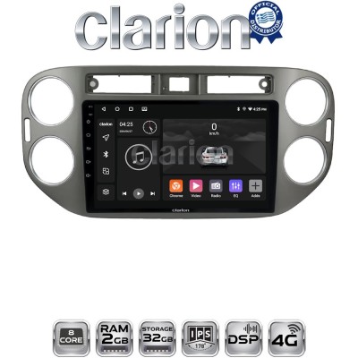CLARION GL71590G Οθόνη OEM Multimedia Αυτοκινήτου για VW Tiguan 2007 - 2016 Ανθρακί (CarPlay/AndroidAuto/BT/GPS/WIFI/GPRS)