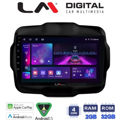 LM Digital - LM ZA4952 GPS Οθόνη OEM Multimedia Αυτοκινήτου για RENEGADE 2014 (CarPlay/AndroidAuto/BT/GPS/WIFI/GPRS)