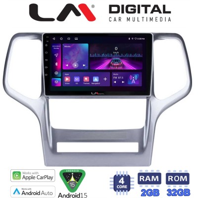 LM Digital - LM ZA4234 GPS Οθόνη OEM Multimedia Αυτοκινήτου για Jeep Gran Cherokee 2011 2013 (CarPlay/AndroidAuto/BT/GPS/WIFI/G