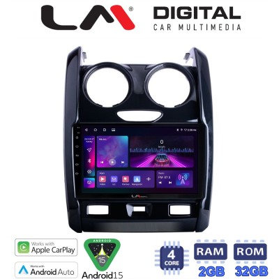 LM Digital - LM ZA4158 GPS Οθόνη OEM Multimedia Αυτοκινήτου για DACIA DUSTER 20132019 (CarPlay/AndroidAuto/BT/GPS/WIFI/GPRS)