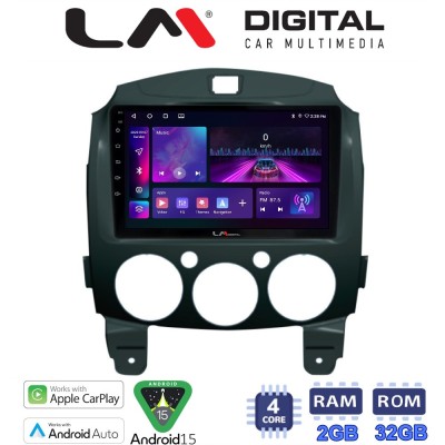 LM Digital - LM ZA4430 GPS Οθόνη OEM Multimedia Αυτοκινήτου για MAZDA 2 20072014 (CarPlay/AndroidAuto/BT/GPS/WIFI/GPRS)