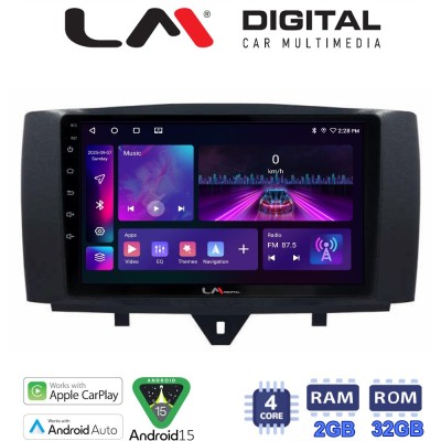 LM Digital - LM ZA4587 GPS Οθόνη OEM Multimedia Αυτοκινήτου για SMART ForTwo 2011 2015 (CarPlay/AndroidAuto/BT/GPS/WIFI/GPRS)