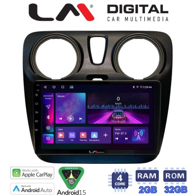 LM Digital - LM ZA4657 GPS Οθόνη OEM Multimedia Αυτοκινήτου για Dacia Dokker 2012 (CarPlay/AndroidAuto/BT/GPS/WIFI/GPRS)