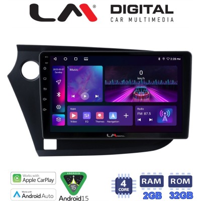 LM Digital - LM ZA4381 GPS Οθόνη OEM Multimedia Αυτοκινήτου για HONDA INSIGHT 20092014 (CarPlay/AndroidAuto/BT/GPS/WIFI/GPRS)