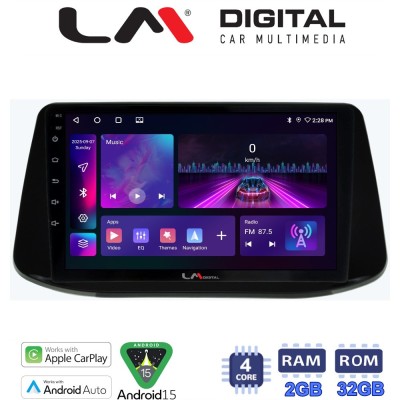LM Digital - LM ZA4960 GPS Οθόνη OEM Multimedia Αυτοκινήτου για Hyundai i30 2018 (CarPlay/AndroidAuto/BT/GPS/WIFI/GPRS)