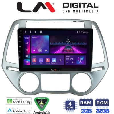 LM Digital - LM ZA4840 GPS Οθόνη OEM Multimedia Αυτοκινήτου για HYUNDAI i20 20082013 (CarPlay/AndroidAuto/BT/GPS/WIFI/GPRS)