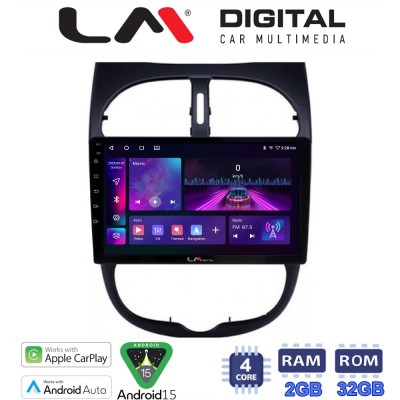 LM Digital - LM ZA4206 GPS Οθόνη OEM Multimedia Αυτοκινήτου για Peugeot 206 2002 2006 (CarPlay/AndroidAuto/BT/GPS/WIFI/GPRS)