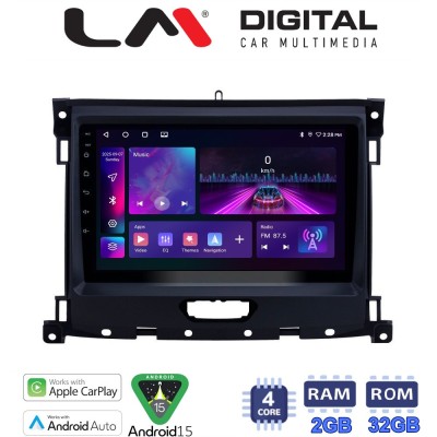 LM Digital - LM ZA4575 GPS Οθόνη OEM Multimedia Αυτοκινήτου για Ford Ranger 2019 (CarPlay/AndroidAuto/BT/GPS/WIFI/GPRS)