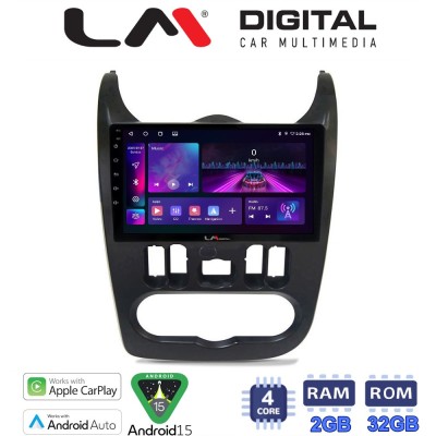 LM Digital - LM ZA4432B GPS Οθόνη OEM Multimedia Αυτοκινήτου για Dacia Duster 2006 2012 (CarPlay/AndroidAuto/BT/GPS/WIFI/GPRS)