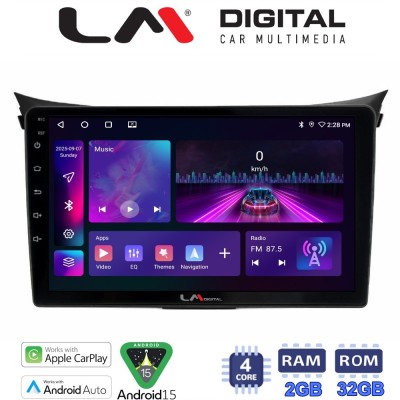 LM Digital - LM ZA4156 GPS Οθόνη OEM Multimedia Αυτοκινήτου για Hyundai i30 2012 2017 (CarPlay/AndroidAuto/BT/GPS/WIFI/GPRS)