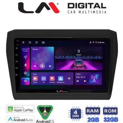 LM Digital - LM ZA4180 GPS Οθόνη OEM Multimedia Αυτοκινήτου για SUZUKI SWIFT 2016 (CarPlay/AndroidAuto/BT/GPS/WIFI/GPRS)