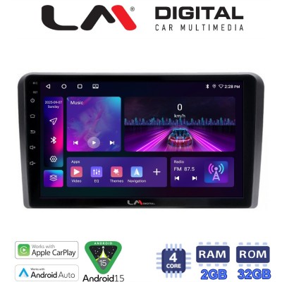 LM Digital - LM ZA4190 GPS Οθόνη OEM Multimedia Αυτοκινήτου για PEUGEOT 308 2013 (CarPlay/AndroidAuto/BT/GPS/WIFI/GPRS)
