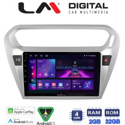 LM Digital - LM ZA4294 GPS Οθόνη OEM Multimedia Αυτοκινήτου για Citroen Elyse '13 Peugeot 301 '13 (CarPlay/AndroidAuto/BT/GPS/WI