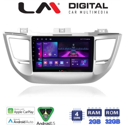 LM Digital - LM ZA4361 GPS Οθόνη OEM Multimedia Αυτοκινήτου για Hyundai Tucson 2015 2019 (CarPlay/AndroidAuto/BT/GPS/WIFI/GPRS)