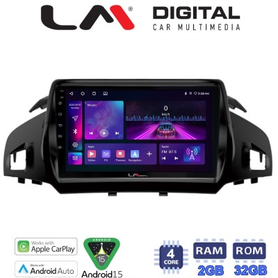 LM Digital - LM ZA4362 GPS Οθόνη OEM Multimedia Αυτοκινήτου για FORD KUGA 2013 & C-MAX 2011 (CarPlay/AndroidAuto/BT/GPS/WIFI/GPR