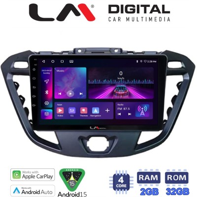 LM Digital - LM ZA4366 GPS Οθόνη OEM Multimedia Αυτοκινήτου για TRANSIT CUSTOM - TOURNEO CUSTOM 2013 (CarPlay/AndroidAuto/BT/GPS