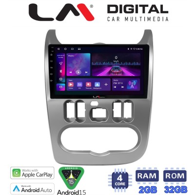 LM Digital - LM ZA4432 GPS Οθόνη OEM Multimedia Αυτοκινήτου για DACIA DUSTER 20062012 (CarPlay/AndroidAuto/BT/GPS/WIFI/GPRS)