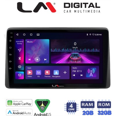 LM Digital - LM ZA4434 GPS Οθόνη OEM Multimedia Αυτοκινήτου για DACIA DUSTER 2019 (CarPlay/AndroidAuto/BT/GPS/WIFI/GPRS)