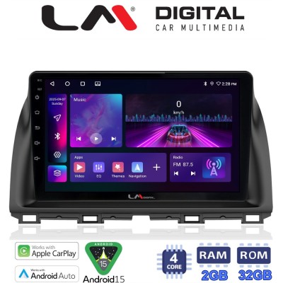 LM Digital - LM ZA4438 GPS Οθόνη OEM Multimedia Αυτοκινήτου για MAZDA CX5 20132017 (CarPlay/AndroidAuto/BT/GPS/WIFI/GPRS)