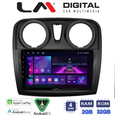 LM Digital - LM ZA4457 GPS Οθόνη OEM Multimedia Αυτοκινήτου για Dacia Santero 2012 2019 (CarPlay/AndroidAuto/BT/GPS/WIFI/GPRS)