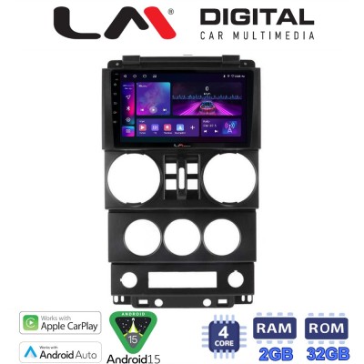 LM Digital - LM ZA4748B GPS Οθόνη OEM Multimedia Αυτοκινήτου για JEEP WRANGLER 2007 2011 (CarPlay/AndroidAuto/BT/GPS/WIFI/GPRS)