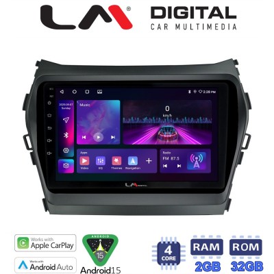 LM Digital - LM ZA4309 GPS Οθόνη OEM Multimedia Αυτοκινήτου για HY SANTA FE 2013 2017 HY IX45 (CarPlay/AndroidAuto/BT/GPS/WIFI/