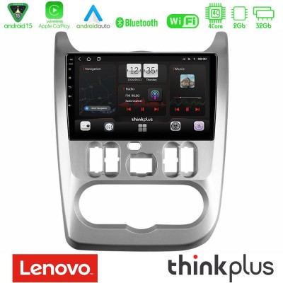 Lenovo Thinkplus Series 4Core Android15 2+32GB Dacia Duster/Sandero/Logan Navigation Multimedia Tablet 9" Με Carplay & Android A