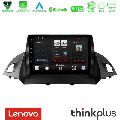 Lenovo Thinkplus Series 4Core Android15 2+32GB Ford C-Max/Kuga Navigation Multimedia Tablet 9" Με Carplay & Android Auto