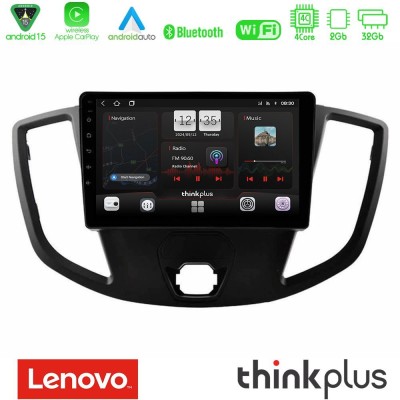 Lenovo Thinkplus Series 4Core Android15 2+32GB Ford Transit 2014- Navigation Multimedia Tablet 9" Με Carplay & Android Auto