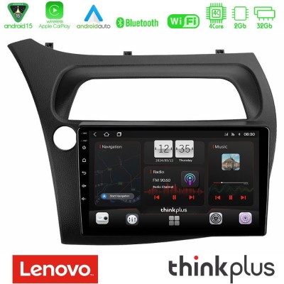 Lenovo Thinkplus Series 4Core Android15 2+32GB Honda Civic Hatchback 2006-2011 Navigation Multimedia Tablet 9" Με Carplay & Andr