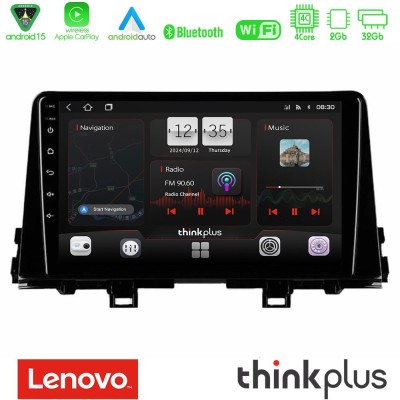 Lenovo Thinkplus Series 4Core Android15 2+32GB Kia Picanto 2017-2021 Navigation Multimedia Tablet 9" Με Carplay & Android Auto
