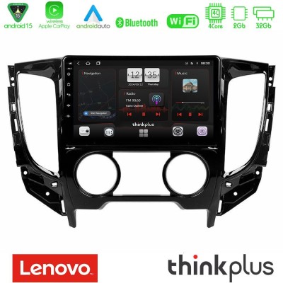 Lenovo Thinkplus Series 4Core Android15 2+32GB Mitsubishi L200 2016- & Fiat Fullback (Manual A/C) Navigation Multimedia Tablet 9