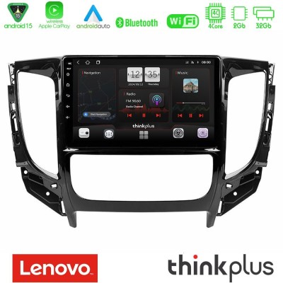 Lenovo Thinkplus Series 4Core Android15 2+32GB Mitsubishi L200 2016- & Fiat Fullback (Auto A/C) Navigation Multimedia Tablet 9" 