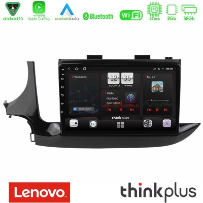 Lenovo Thinkplus Series 4Core Android15 2+32GB Opel Mokka 2016-2020 Navigation Multimedia Tablet 9" Με Carplay & Android Auto
