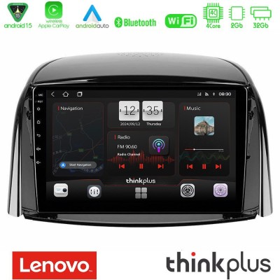 Lenovo Thinkplus Series 4Core Android15 2+32GB Renault Koleos 2007-2015 Navigation Multimedia Tablet 9" Με Carplay & Android Aut