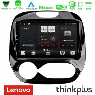 Lenovo Thinkplus Series 4Core Android15 2+32GB Renault Captur 2013-2019 (Auto AC) Navigation Multimedia Tablet 9" Με Carplay & A