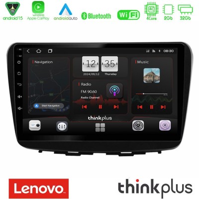 Lenovo Thinkplus Series 4Core Android15 2+32GB Suzuki Baleno 2016-2021 Navigation Multimedia Tablet 9" Με Carplay & Android Auto